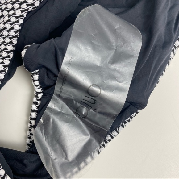 ONIA Leah Bikini Bottom, Textured Dot, Black/White - Picture 7 of 8